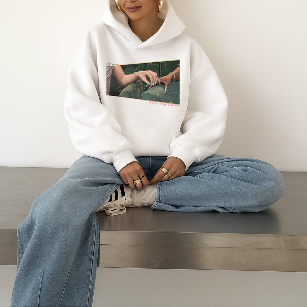 White Wicked hoodie. You can personalize the hoodie with Me & Name plus an Est. Year